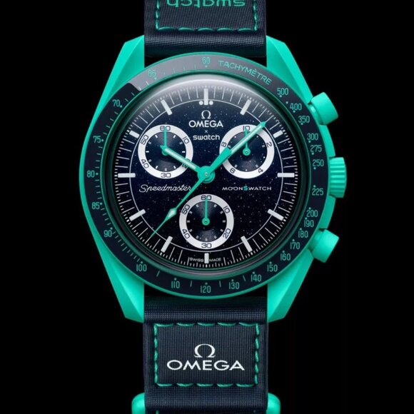 Authentic OMEGA X SWATCH MoonSwatch Mission on Earth Polar Lights SO33L103 - Picture 7 of 12